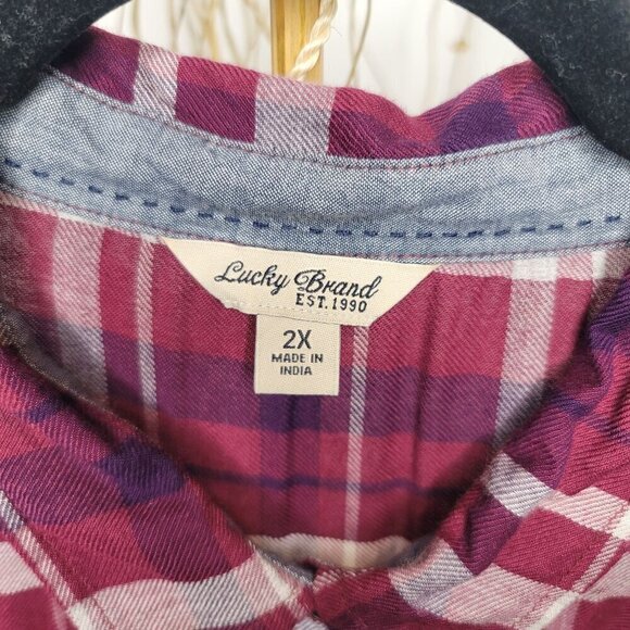 Lucky Brand Button Up Womens 2X - Picture 6 of 8